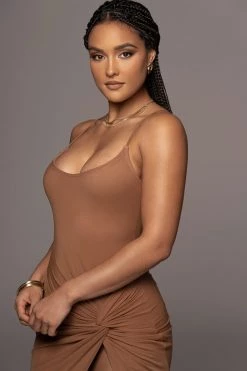 JLUXLABEL SALE PECAN KARISA SLIT DRESS