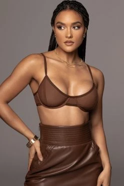 JLUXLABEL CHOCOLATE JONI BRALETTE NEW ARRIVALS