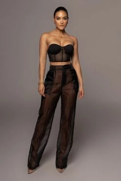 JLUXLABEL NOIR LIVY ORGANZA PANT NEW ARRIVALS
