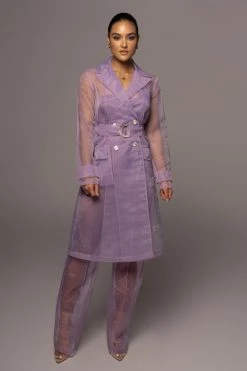 JLUXLABEL PURPLE JEANNA COAT