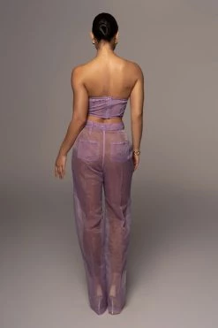 JLUXLABEL PURPLE LIVY ORGANZA PANT NEW ARRIVALS