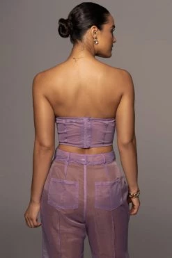 JLUXLABEL PURPLE LIVY ORGANZA PANT NEW ARRIVALS