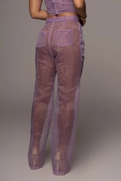 JLUXLABEL PURPLE LIVY ORGANZA PANT NEW ARRIVALS