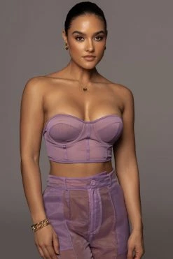 JLUXLABEL NEW ARRIVALS PURPLE SHAYLA BUSTIER