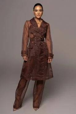 JLUXLABEL CHOCOLATE JEANNA COAT SALE