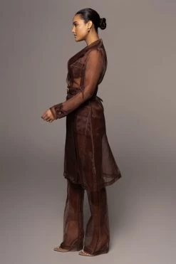 JLUXLABEL CHOCOLATE JEANNA COAT SALE