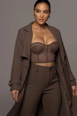 JLUXLABEL CHOCOLATE SHAYLA BUSTIER