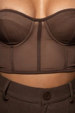 JLUXLABEL CHOCOLATE SHAYLA BUSTIER