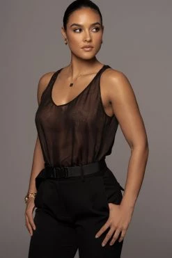 JLUXLABEL BLACK HARLYN REVERSIBLE TOP NEW ARRIVALS