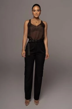 JLUXLABEL BLACK HARLYN REVERSIBLE TOP NEW ARRIVALS