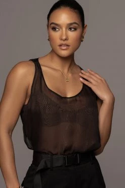 JLUXLABEL BLACK HARLYN REVERSIBLE TOP NEW ARRIVALS