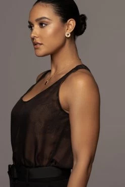 JLUXLABEL BLACK HARLYN REVERSIBLE TOP NEW ARRIVALS