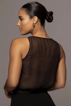 JLUXLABEL BLACK HARLYN REVERSIBLE TOP NEW ARRIVALS