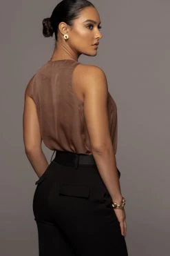 JLUXLABEL BLACK HARLYN REVERSIBLE TOP NEW ARRIVALS