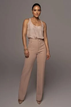 JLUXLABEL BOTTOMS CAPPUCCINO ARLETTE TROUSERS