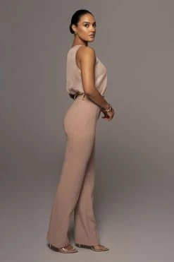 JLUXLABEL BOTTOMS CAPPUCCINO ARLETTE TROUSERS