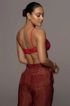 JLUXLABEL NEW ARRIVALS RED JONI BRALETTE