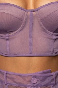 JLUXLABEL NEW ARRIVALS PURPLE SHAYLA BUSTIER