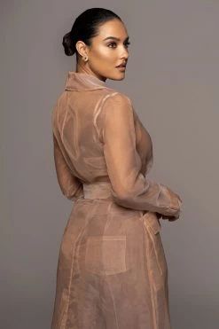 JLUXLABEL TAN JEANNA COAT 24 JLUXLABEL TAN JEANNA COAT
