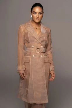 JLUXLABEL TAN JEANNA COAT 20 JLUXLABEL TAN JEANNA COAT