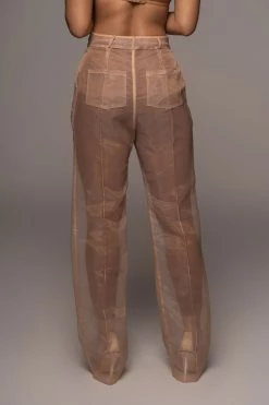 JLUXLABEL TAN LIVY ORGANZA PANT NEW ARRIVALS