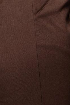 JLUXLABEL CHOCOLATE PALOMA TAILORED TROUSERS