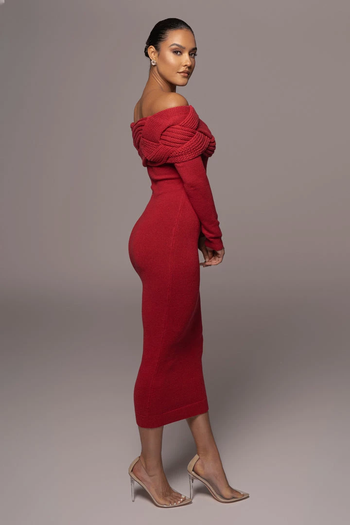 JLUXLABEL RED CECYL KNIT SWEATER DRESS SALE 5 JLUXLABEL RED CECYL KNIT SWEATER DRESS SALE