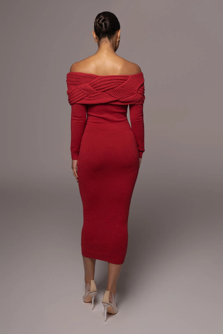 JLUXLABEL RED CECYL KNIT SWEATER DRESS SALE 7 JLUXLABEL RED CECYL KNIT SWEATER DRESS SALE