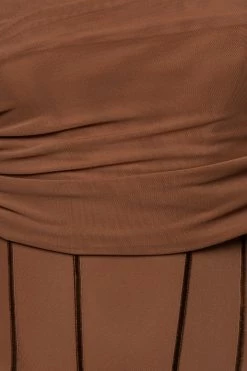 JLUXLABEL PECAN SHEER PERFECTION BODYSUIT