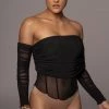 JLUXLABEL NOIR SHEER PERFECTION BODYSUIT TOPS 2 JLUXLABEL NOIR SHEER PERFECTION BODYSUIT TOPS