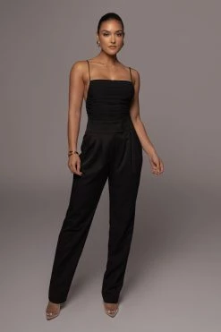 JLUXLABEL BLACK AERIN TROUSERS