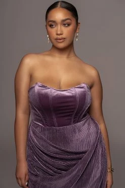 JLUXLABEL PURPLE CITY LIGHTS CORSET