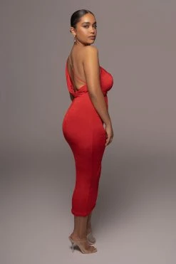 JLUXLABEL RED MODERN MUSE MIDI DRESS GETAWAY WEAR 16 JLUXLABEL RED MODERN MUSE MIDI DRESS GETAWAY WEAR