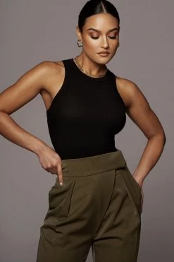 JLUXLABEL BLACK GIGI RACERBACK TANK