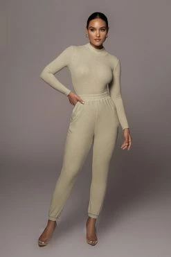 JLUXLABEL DESERT SAGE SIAH SOFT RIBBED JOGGERS SALE