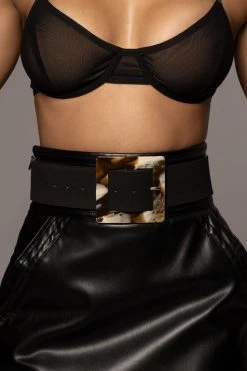 JLUXLABEL BLACK MARILLA SUEDE BELT 19 JLUXLABEL BLACK MARILLA SUEDE BELT