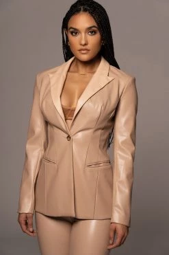 JLUXLABEL SALE BEIGE LORIA BLAZER