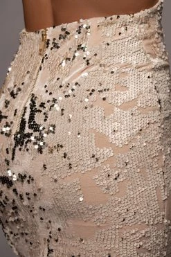 JLUXLABEL BEIGE UTOPIA SEQUIN MID CUT DRESS SALE 29 JLUXLABEL BEIGE UTOPIA SEQUIN MID CUT DRESS SALE