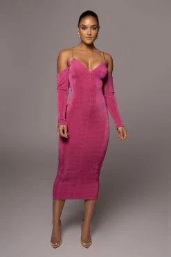 JLUXLABEL BERRY ALL EYES ON YOU DRESS