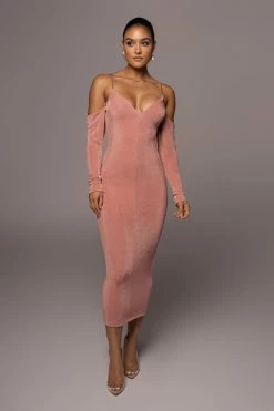JLUXLABEL MAUVE ALL EYES ON YOU DRESS