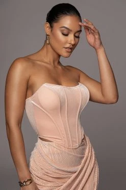 JLUXLABEL BLUSH CITY LIGHTS CORSET