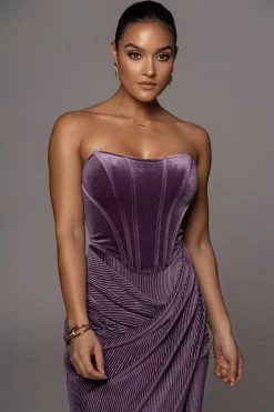 JLUXLABEL PURPLE CITY LIGHTS CORSET