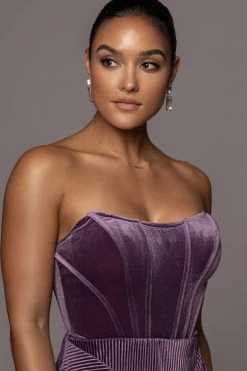 JLUXLABEL PURPLE CITY LIGHTS CORSET