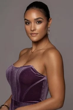 JLUXLABEL PURPLE CITY LIGHTS CORSET