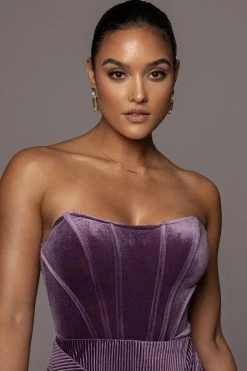 JLUXLABEL PURPLE CITY LIGHTS CORSET