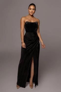 JLUXLABEL NOIR TRUE BLISS MAXI SKIRT