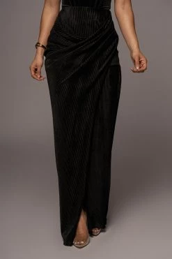 JLUXLABEL NOIR TRUE BLISS MAXI SKIRT