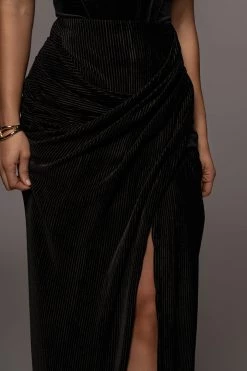 JLUXLABEL NOIR TRUE BLISS MAXI SKIRT