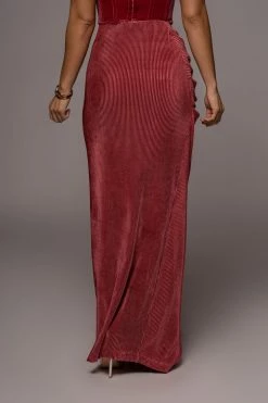 JLUXLABEL BOTTOMS BARBERRY TRUE BLISS MAXI SKIRT