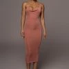 JLUXLABEL MAUVE MODERN MUSE MIDI DRESS GETAWAY WEAR
